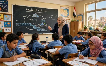 ملخص مادة العلوم للصف الرابع الابتدائي الترم الاول - الجهاز الهضمي والجهاز التنفسي ودورة الماء في الطبيعة