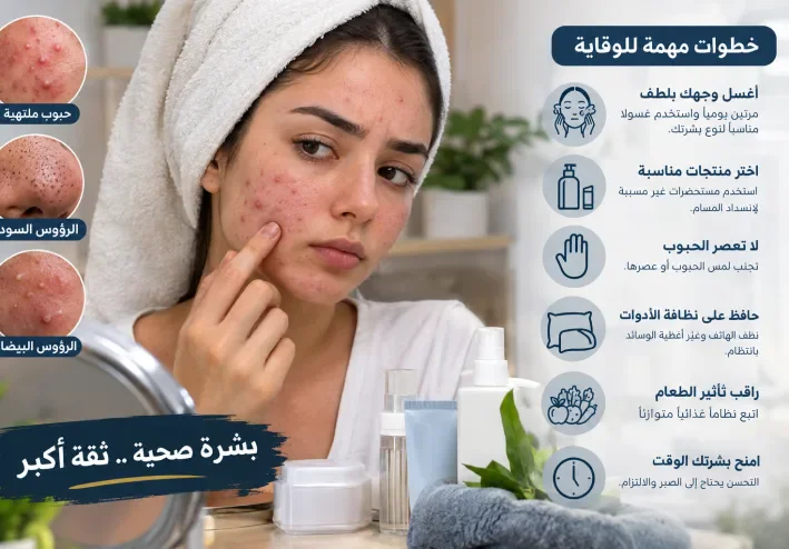أسباب ظهور حبوب الوجه وكيفية الوقاية منها بطرق صحيحة