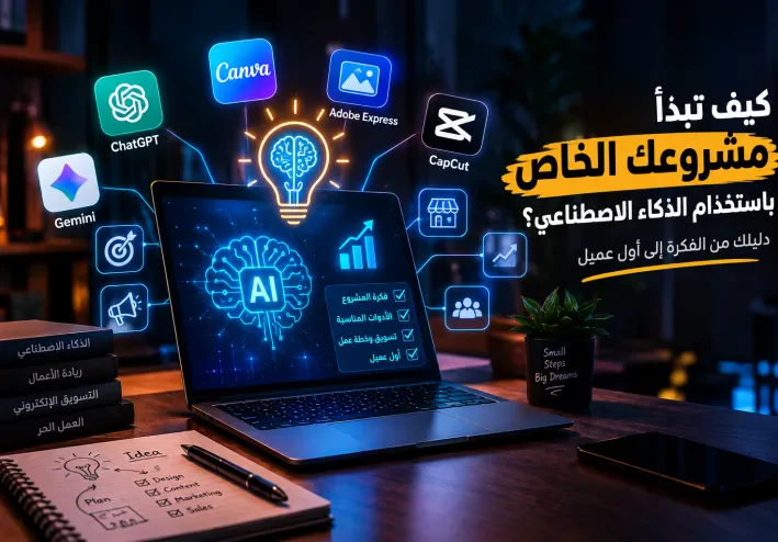 كيف تستخدم الذكاء الاصطناعي وانشاء مشروعك الخاص من الصفر