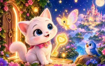 حكاية القطة لولو ومفتاح الأحلام السحرية 🐱✨ | قصة أطفال قبل النوم | حواديت جميلة