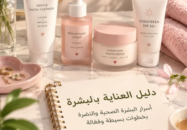 دليل العناية بالبشرة: أسرار البشرة الصحية والنضرة بخطوات بسيطة وفعّالة
