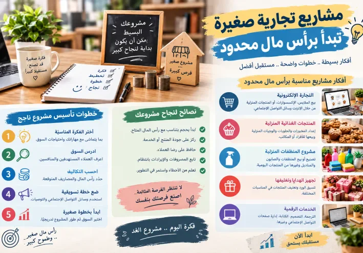 «مشاريع تجارية صغيرة تبدأ برأس مال محدود»