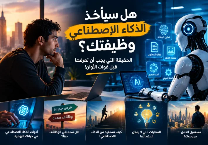 # هل سيأخذ الذكاء الاصطناعي وظيفتك؟ الحقيقة التي يجب أن تعرفها قبل فوات الأوان!