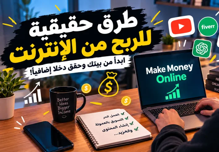 طرق حقيقية للربح من الإنترنت: ابدأ من بيتك وحقق دخلا إضافيا!