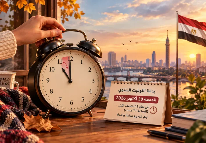 التوقيت الشتوي في مصر 2026.