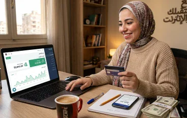  العنوان: الربح من الإنترنت للمبتدئين: 5 طرق عملية للبدء من المنزل خطوة بخطوة