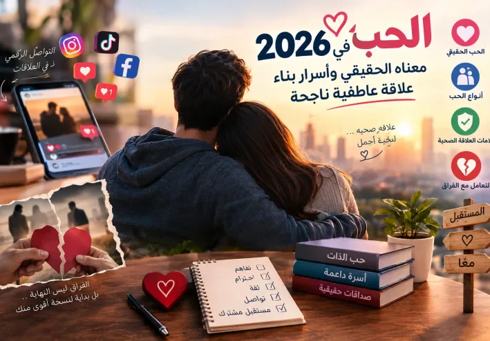 الحب في 2026: معناه الحقيقي وعلامات الحب الصادق وكيفية بناء علاقة ناجحة