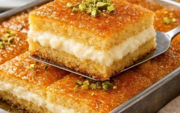 طريقة عمل الكنافة بالقشطة في المنزل 🍮 قرمشة ذهبية وحشوة كريمية بمذاق لا يُقاوم