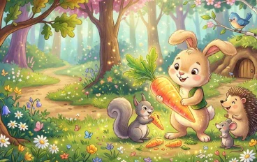 الأرنب الصغير والجزرة السحرية 🐰🥕