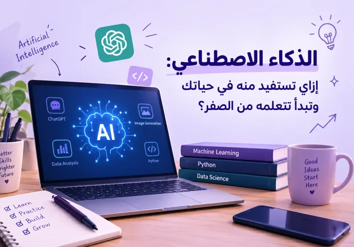 الذكاء الاصطناعي: إزاي تستفيد منه في حياتك وتبدأ تتعلمه من الصفر؟