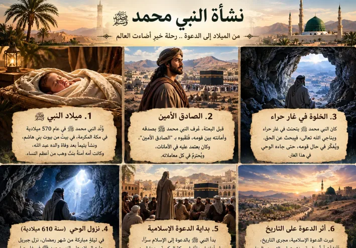 ميلاد النبي محمد ﷺ وبدء الدعوة الإسلامية (610م)