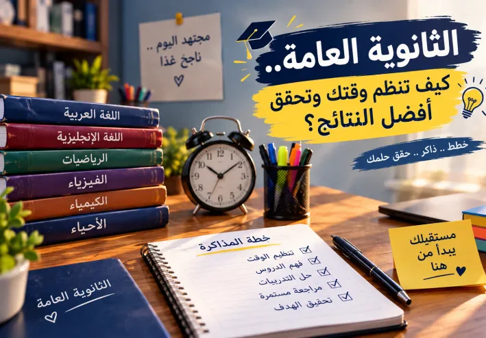 الثانوية العامة.. كيف تنظم وقتك وتحقق أفضل النتائج؟