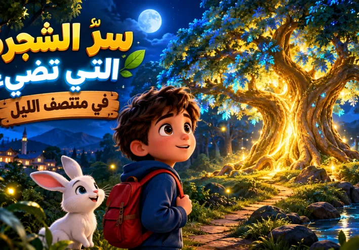 سرّ الشجرة التي تضيء في منتصف الليل 🌳✨