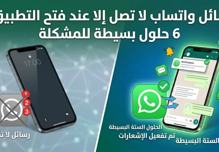رسائل واتساب لا تصل إلا عند فتح التطبيق؟ 6 حلول بسيطة للمشكلة