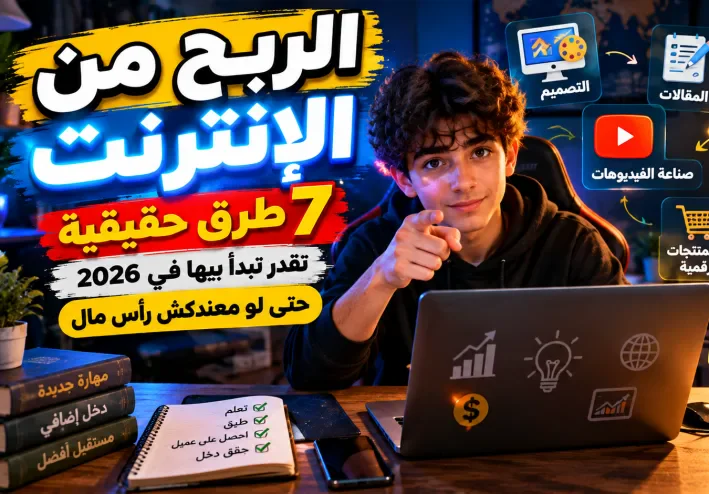 الربح من الإنترنت في 2026: أفضل 7 طرق للمبتدئين